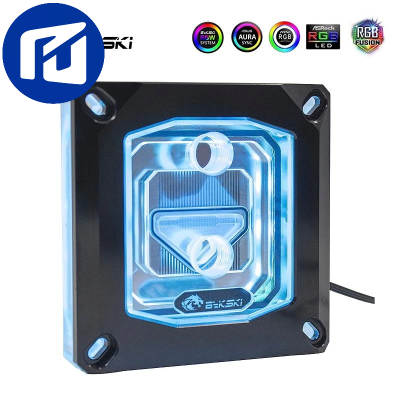 CPU Block Processador Intel RGB LGA 1700, 1200, 1150, 1155 e 1151 Water Cooler Custom - Rosca G1/4