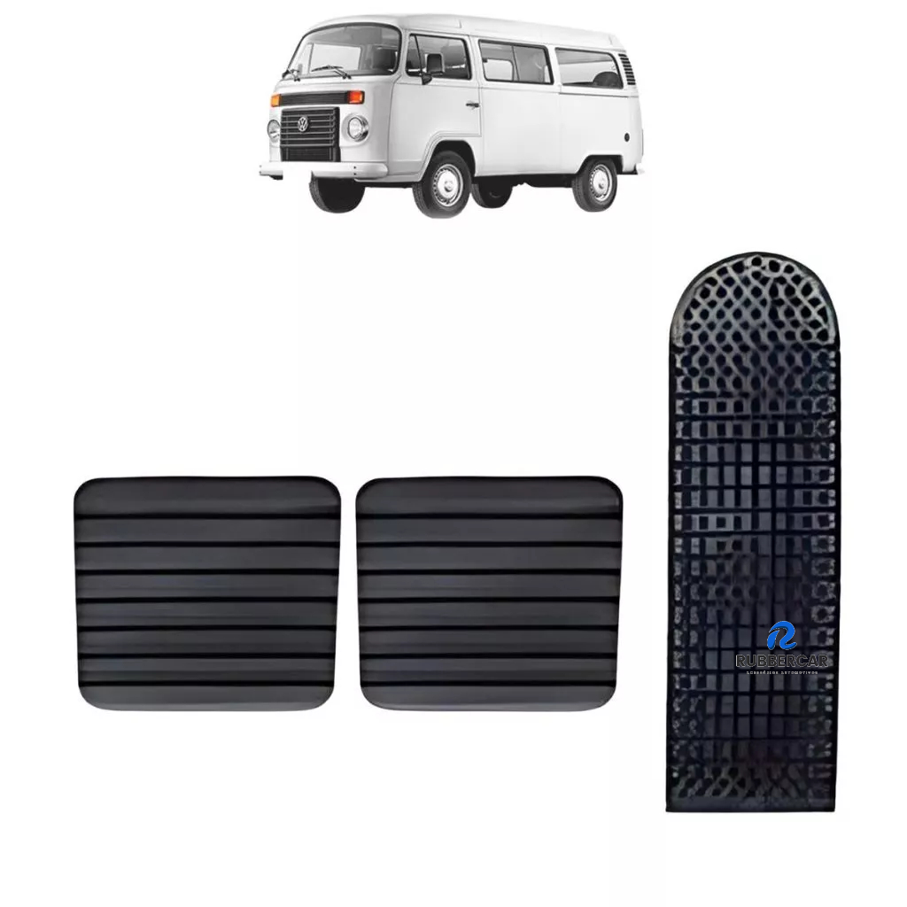 Kit Capa Pedal Kombi 1975 ate 1996 Capa de Freio Embreagem Acelerador
