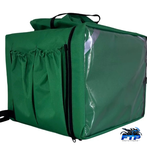 BAG MOTOBOY MOCHILA BAG LAMINADA ISOPOR 45 LITROS VERDE — imagem 2 de 2
