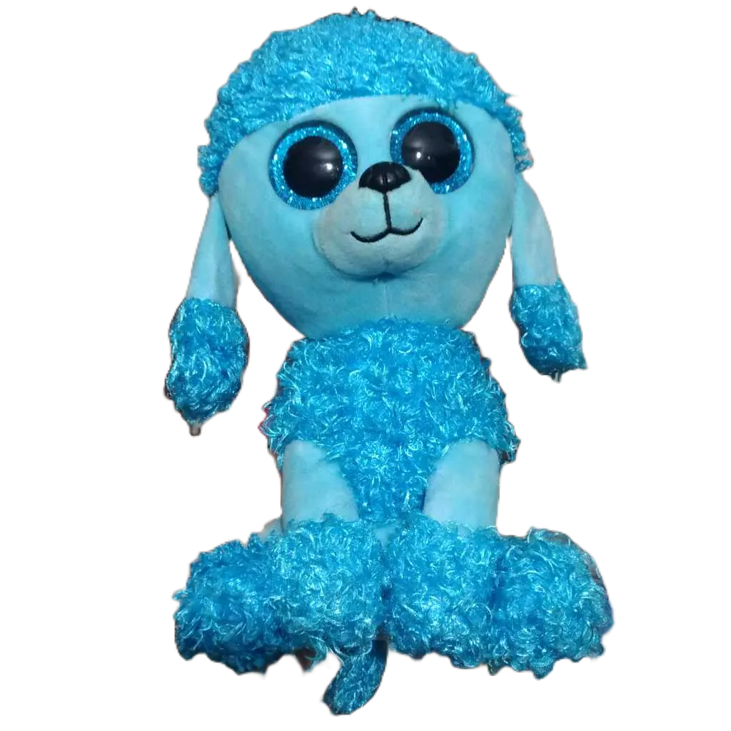 Pelúcia Ty Beanie Boos Mandy Poodle Azul 26 Cm