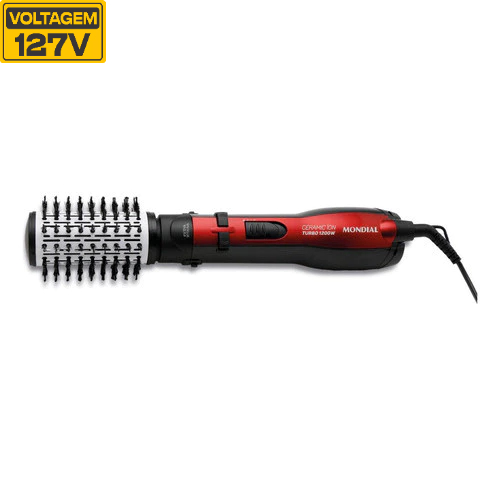 Escova Rotativa Ceramic Íon Turbo, Mondial, 1200w - Er-09 127v