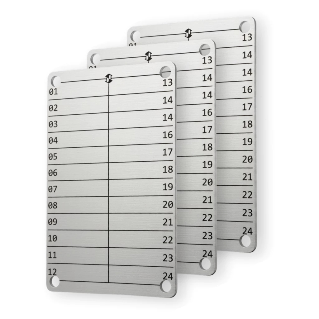 3 Placas Cold Wallet de Aço Inox – Backup Metálico para Seed Phrase Cripto