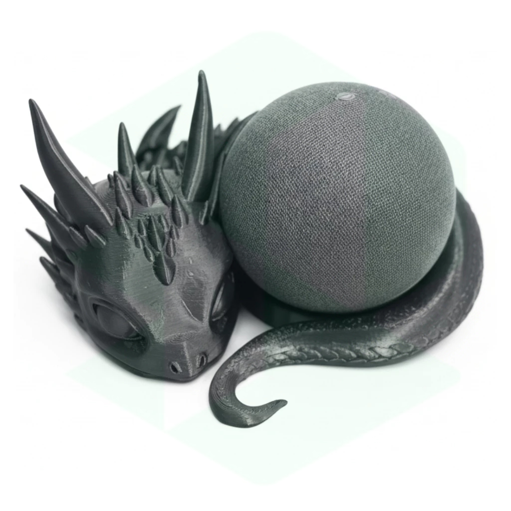 Suporte para Alexa Echo Dot 4 e 5 Bebê Dragão - Preto ENVIO IMEDIATO