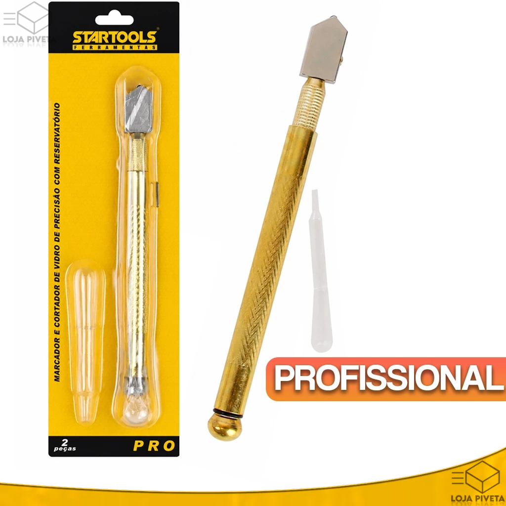 Cortador Riscador de Vidro Espelho Profissional Tipo Caneta Startools Com Reservatório