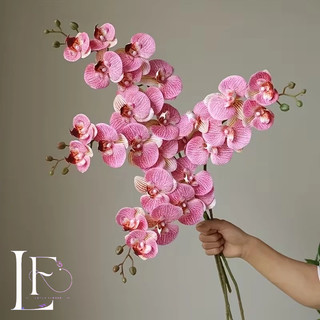 Orquidea Silicone Artificial 3d Toque Real Para Decorações Casa Festa Casamento - A-541 ROSA