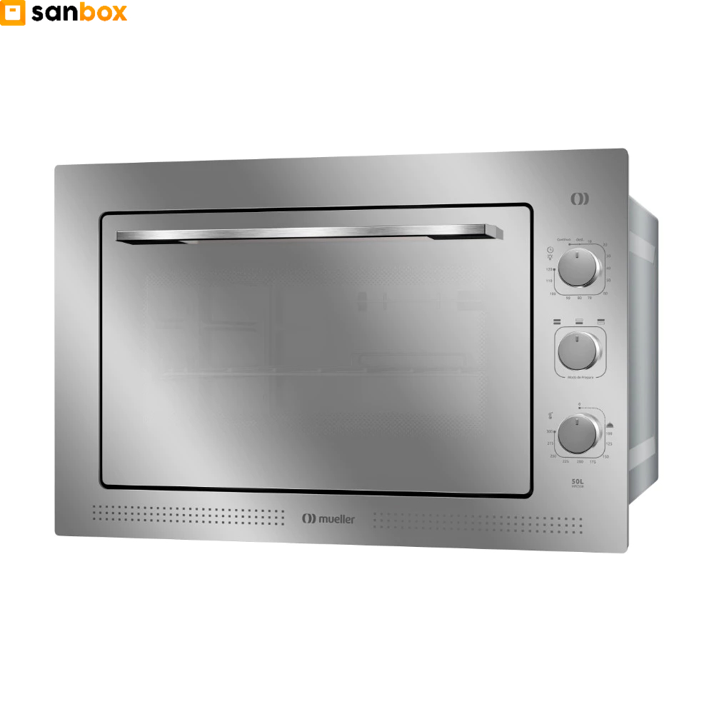 Forno Elétrico de Embutir Mueller 50 Litros Espelhado com Painel Digital MFE50k-127v