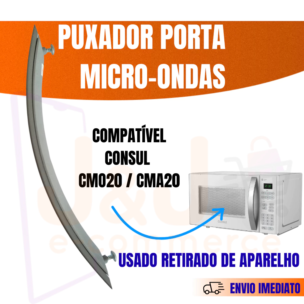 Puxador Porta Microondas compatível Consul CMO20 e CMA20 Peça Usada