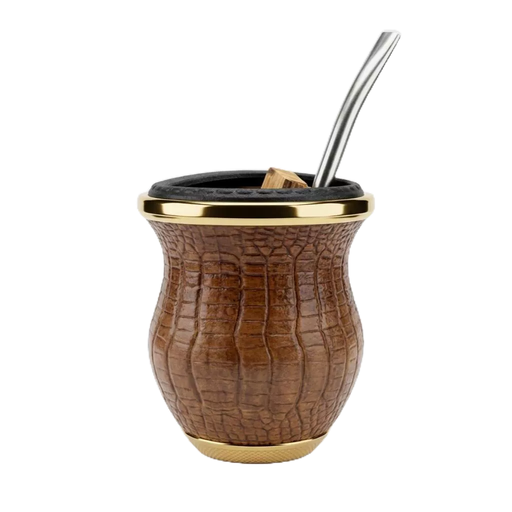 Kit Cuia Castelhana premium – Cuia Sintética + Bomba Inox + Copo Revestido · Ideal para Tereré e Chimarrão