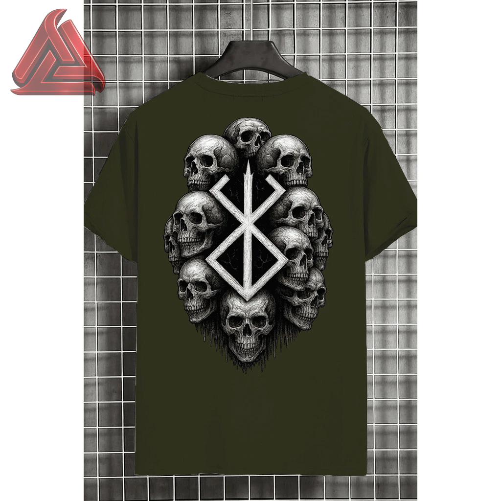 Camiseta Básica Caveira Berserk Treino Academia Larga Fit Envio Rápido