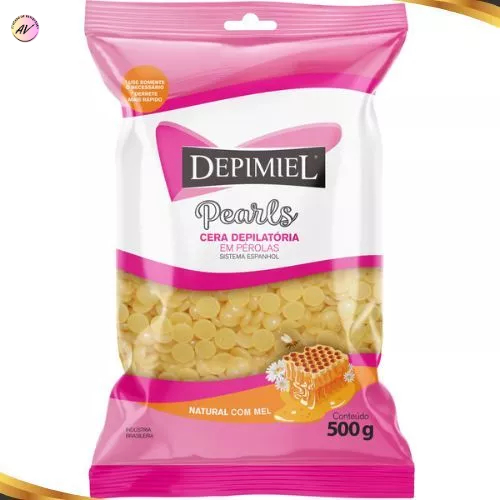 Cera Depilatória em Pérolas Natural com Mel 500g - Depimiel