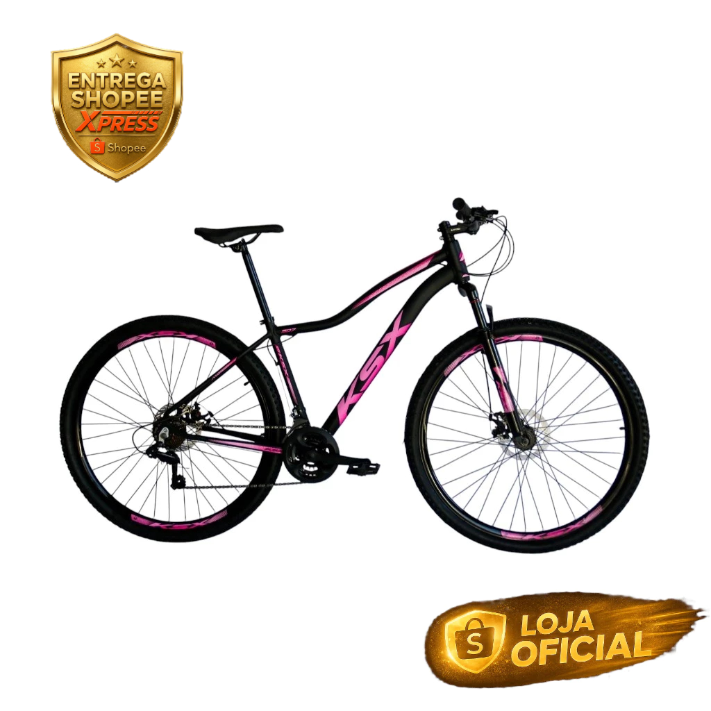 BICICLETA BIKE ARO 29 MTB ALUMÍNIO KSX 21V MARCHAS INDEX CABEAMENTO INTERNO FEMININA