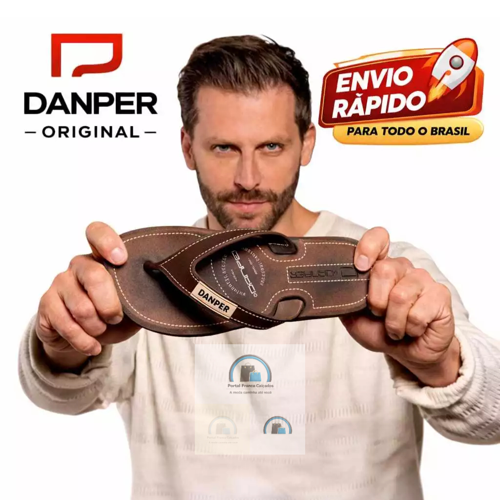 Chinelo Danper Casual Original Sandália De Dedo Confortável Leve  Solado Antiderrapante  Até 46