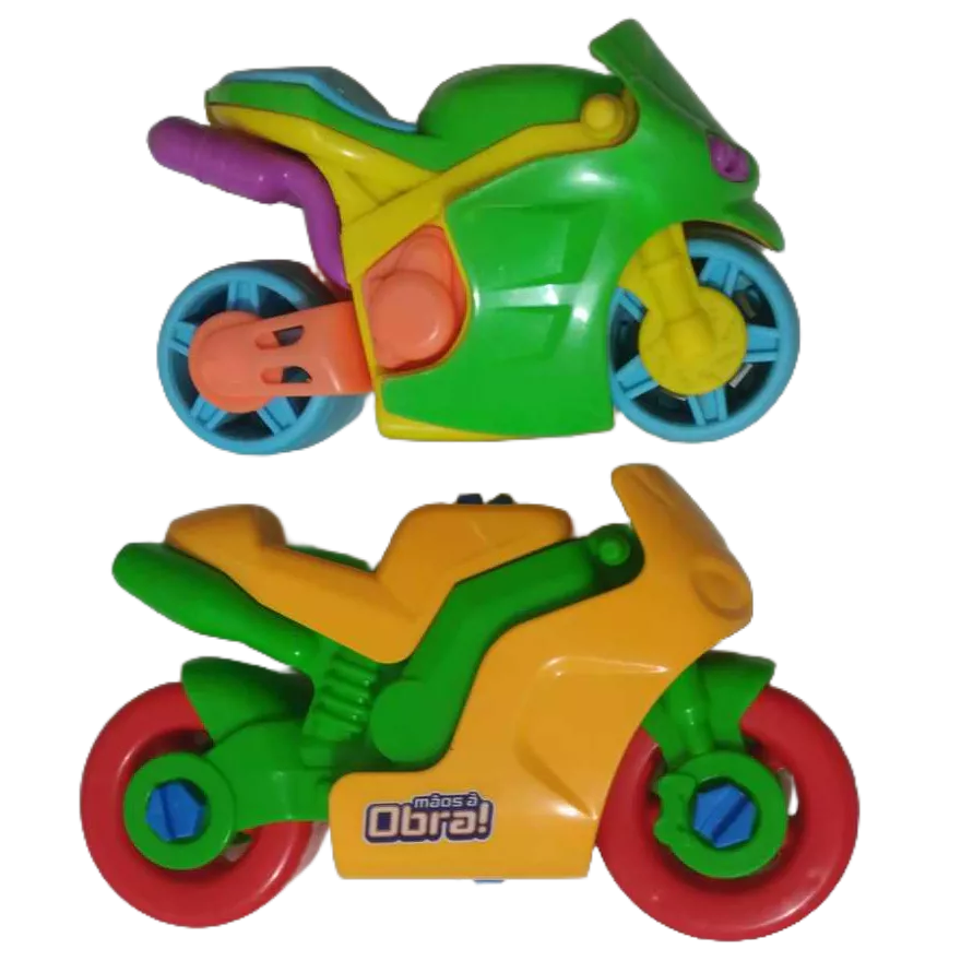 Kit Moto Com 2 Brinquedos Mãos A Obra Colorido Didático