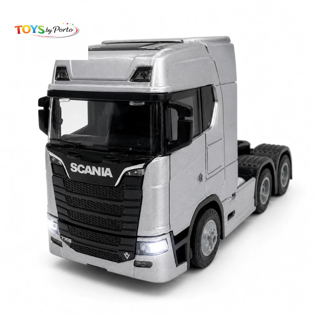 Miniatura Caminhão Scania Trucado 7705 1:50 com Luz e Som Pneu Emborachado — imagem 2 de 2