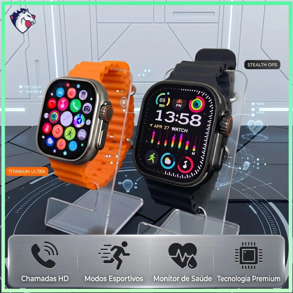 Smartwatch 10 Ultra Plus Bluetooth Relógio Inteligente para Esporte Trabalho Academia Chamada