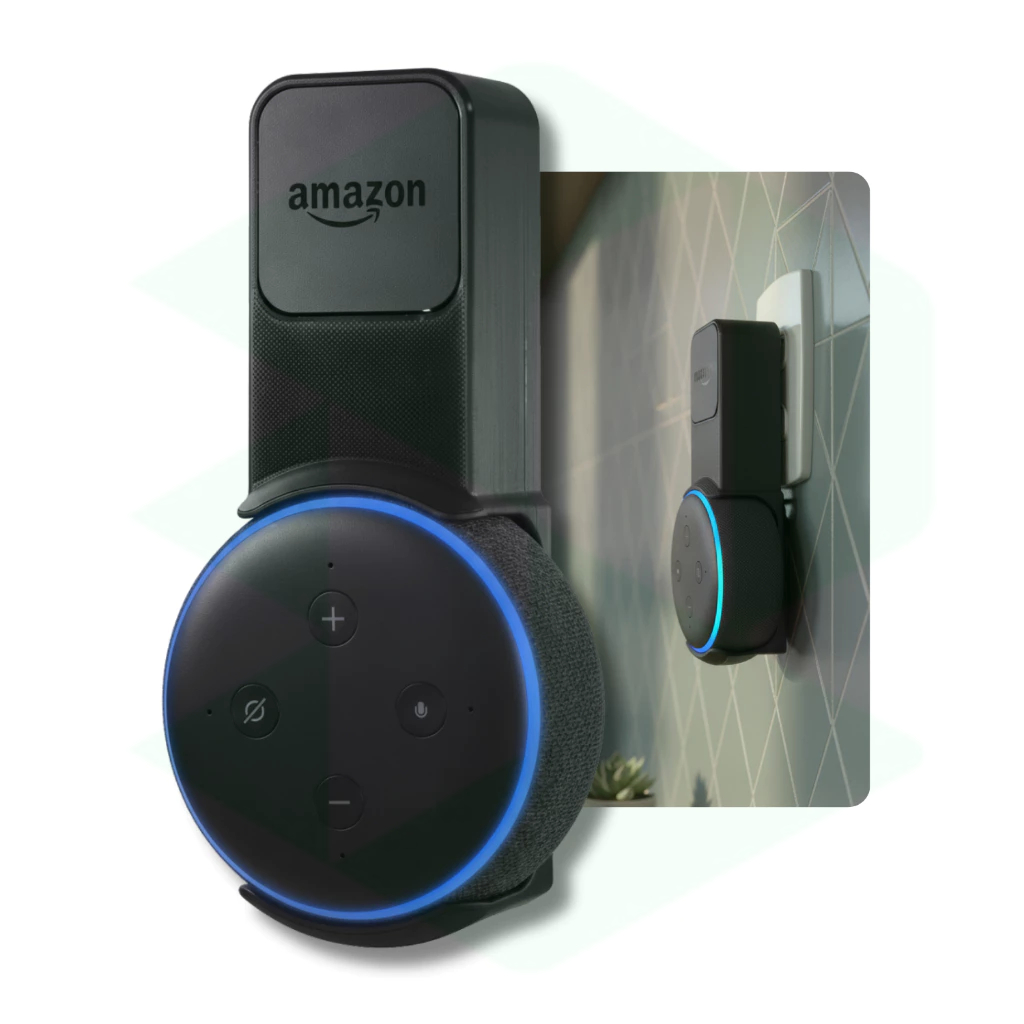 Suporte De Tomada Para Alexa Echo Doot 3 Geração Minimalista - Preto