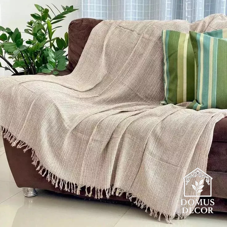 Capa de Sofá Manta Decorativa Grande 1,70×2,30 Algodão Multiuso para Sofá Poltrona e Cama