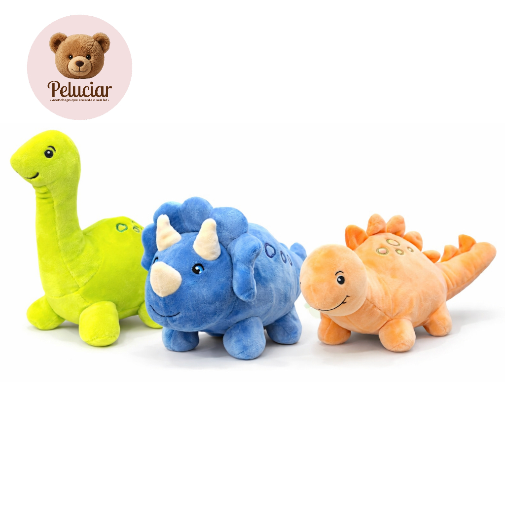 Brinquedo de Pelúcia Dinossauro - Bicho de Pelúcia de Dinossauro Super Fofo 30cm Presente Decoração