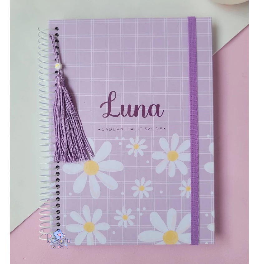 Caderneta De Saúde Margaridas Personalizada | Vacinação Bebê Menina