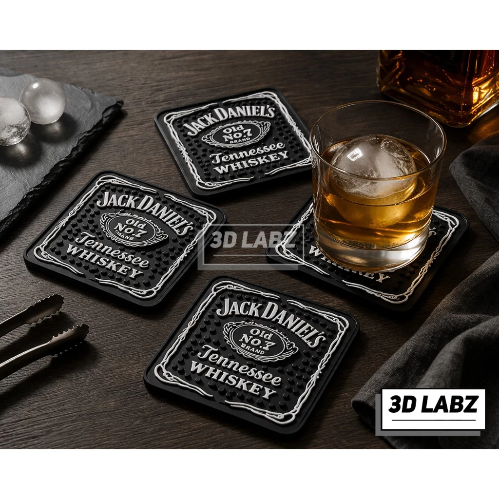 Kit 4 Porta Copos Jack Daniels Tennessee Whiskey | Jack Old No. 7 |