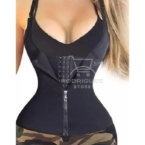 Cinta Modeladora Dupla Ajustável Feminina Alça Reduz e Afina Cintura