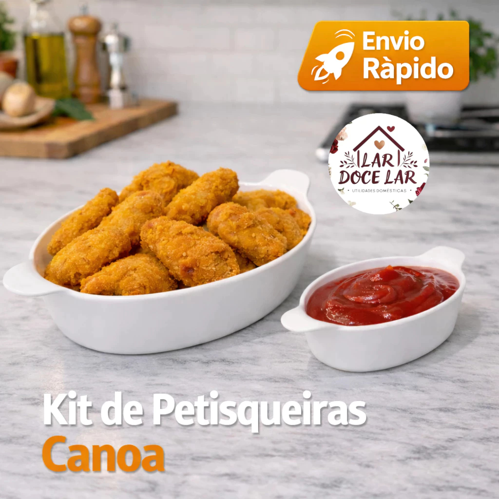Kit 10 Petisqueiras Canoa 5 Grande/5 Pequena Plástico Branco Frios Amendoim Caldo Petiscos Churrasco