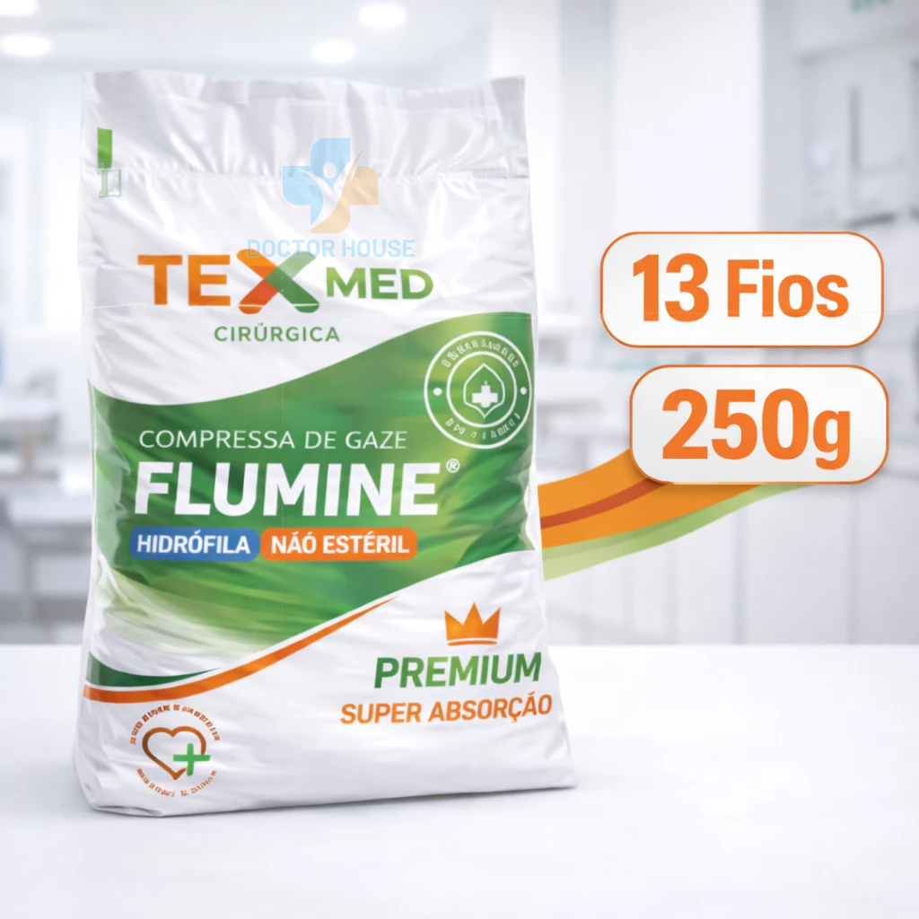 Compressa De Gaze 13 Fios 500 a 1500un Hidrófila Descartável Não Estéril Ideal para Curativo