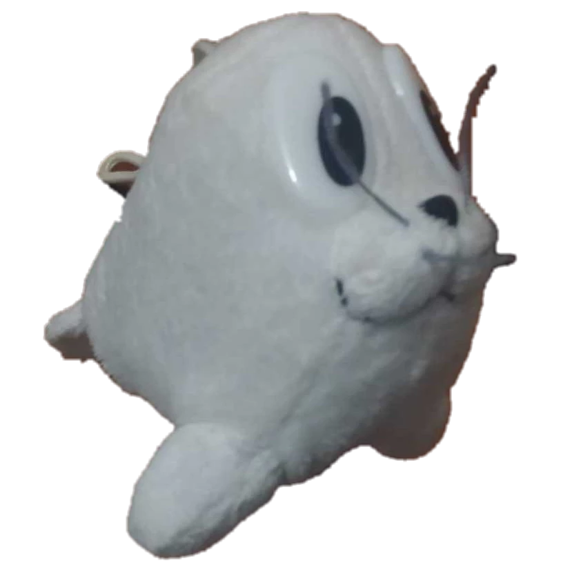 Foca de pelúcia kinder ovo branca