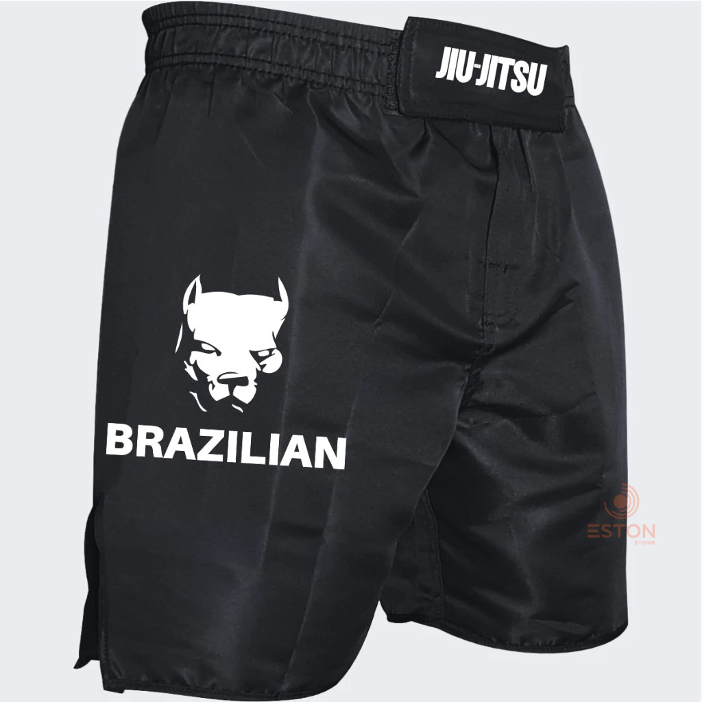 BERMUDA JIU JITSU NO - GI MMA E MUAY THAI TREINO LUTA BRAZILIAN reforçado em Oferta na Shopee
