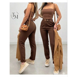 Calça Feminina ZR Alfaiataria Social Alfaiataria C/Ziper  Na Lateral