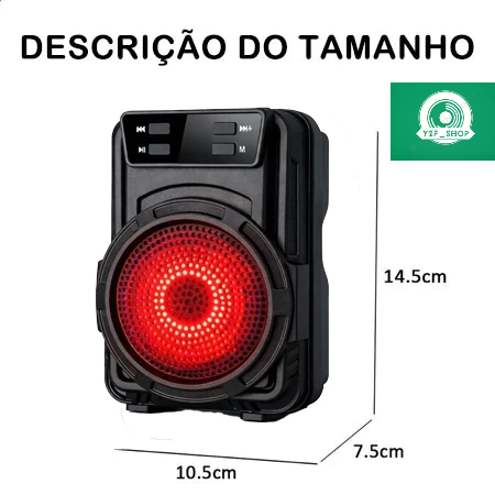 Caixinha de som Blutooth alto falante Luz RGB colorida 5W Radio Usb Mp3 portátil GTS-1360 — imagem 2 de 2