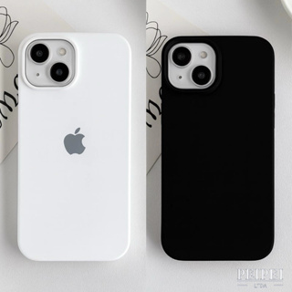 Capa Capinha Silicone Aveludada Premium PRETO BRANCO Para IPhone 13 XR/11/13/14/15//16/16Promax/plus em Oferta na Shopee