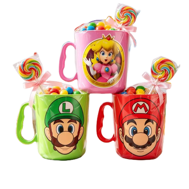 Kit 06-12-20-30 Canecas Personagem Infantil Para Festa Lembrancinhas Aniversários Caneca Mario bros