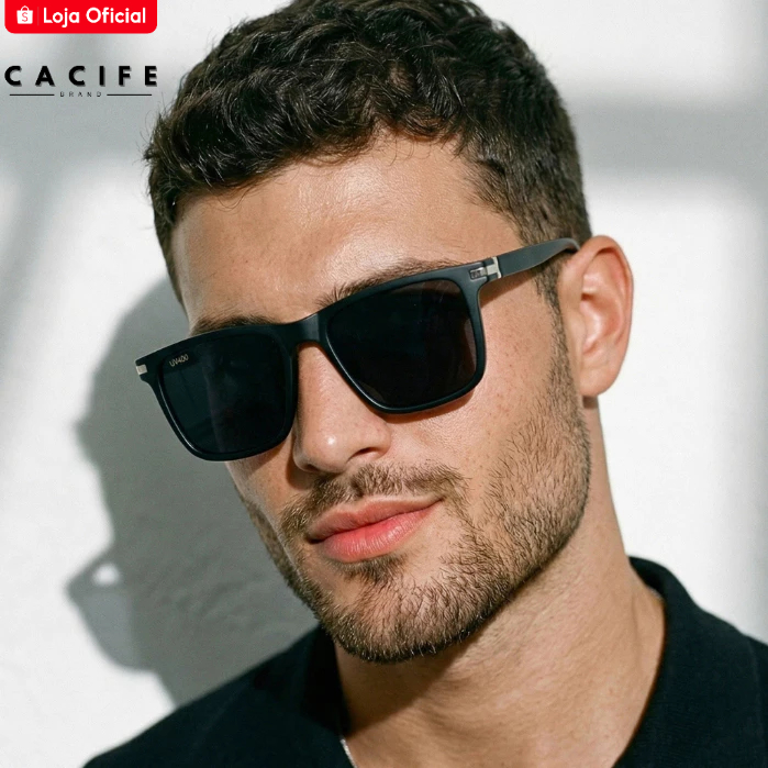 Óculos de Sol Malta Preto Fosco Quadrado Esportivo Premium Flexível uv400 Feminino Masculino