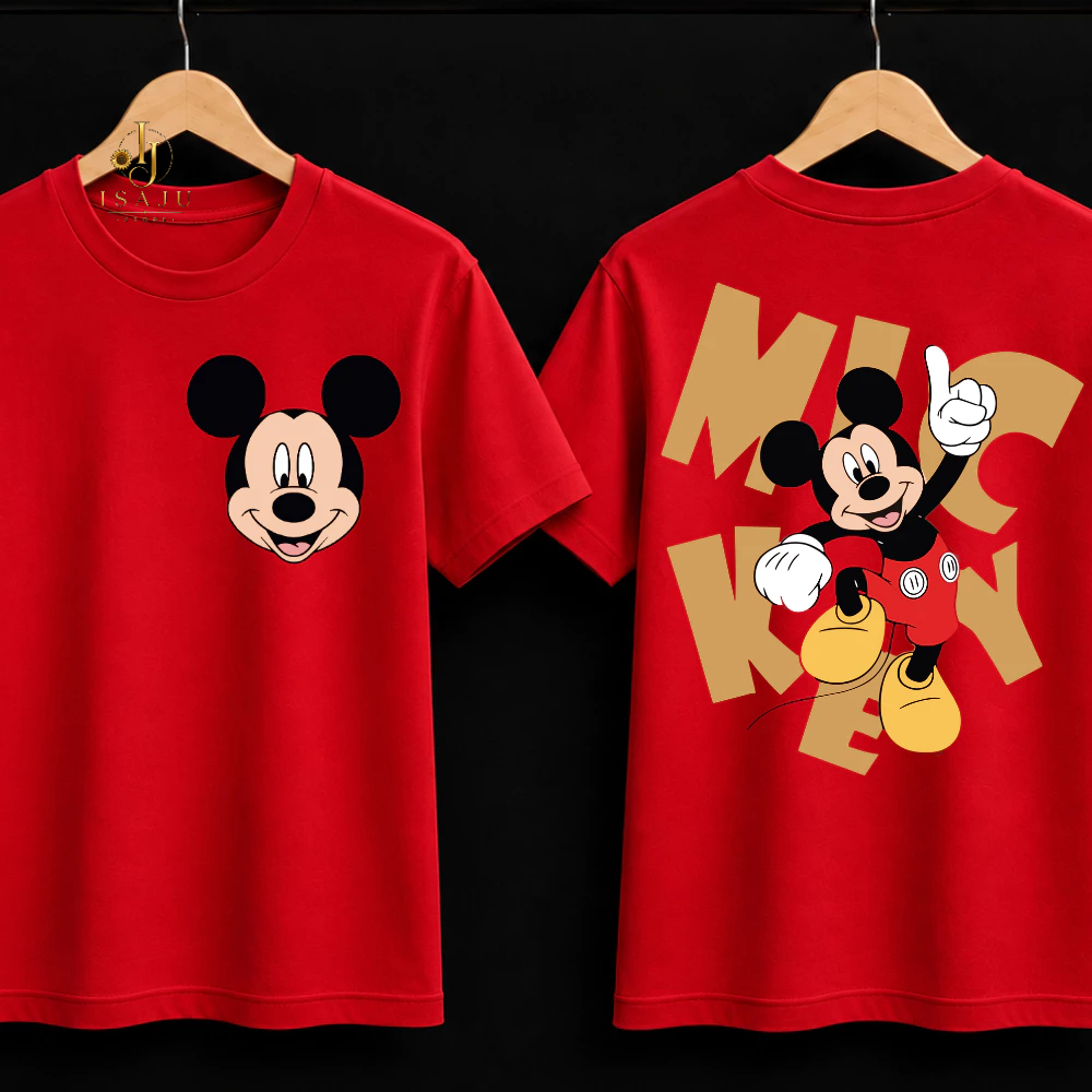 camiseta adulta algodao penteado unisex infantil mickey estampada delicada moderna tendencia estilosa familia personagem