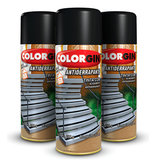 KIT 3 Sprays Colorgin Antiderrapante Preto em Oferta na Shopee
