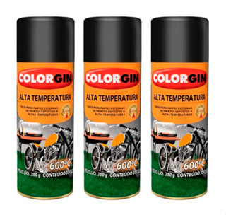 KIT 3 Sprays Colorgin Alta Temperatura Preto em Oferta na Shopee