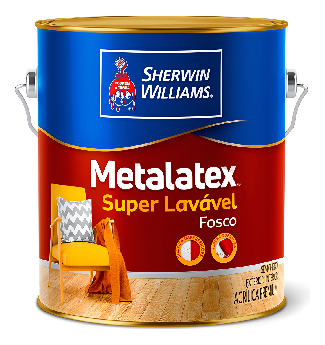 Tinta Acrílica Metalatex Super Lavável Fosco 3,6 Litros em Oferta na Shopee