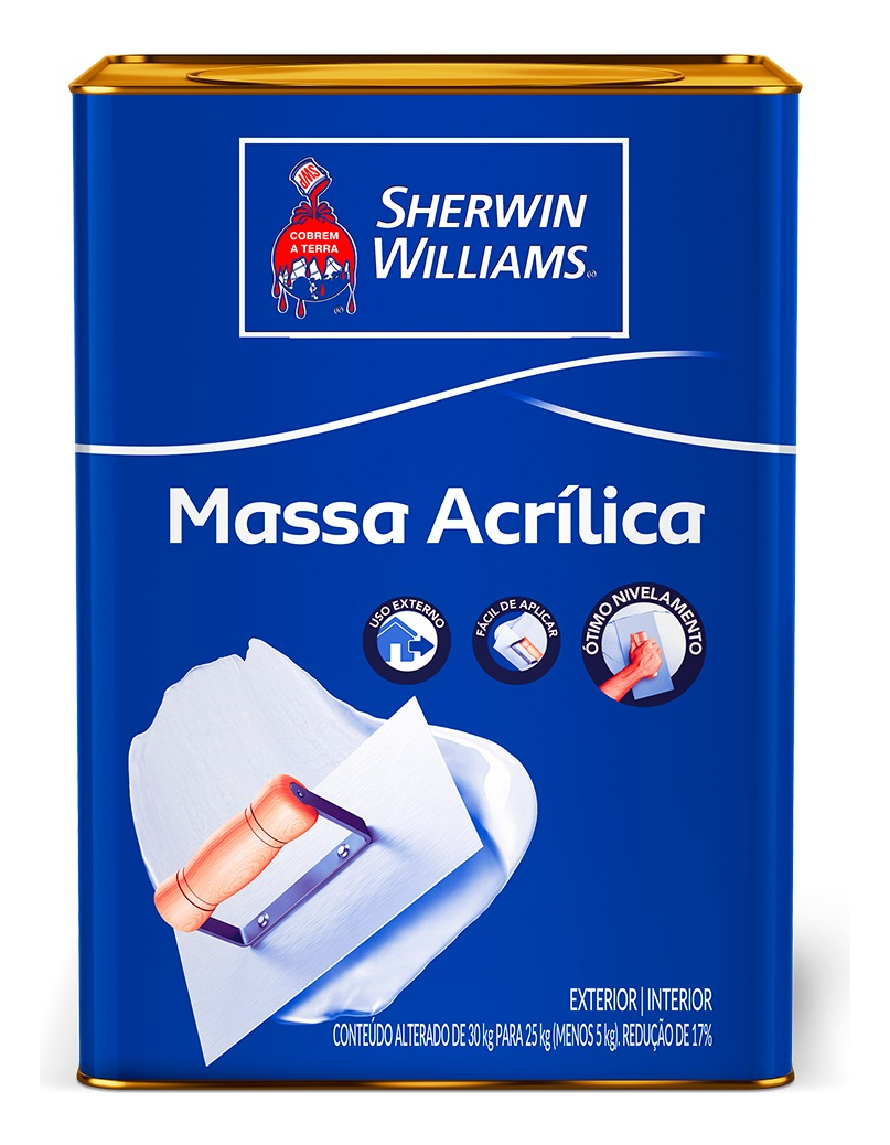 Massa Acrílica Sherwin Willams 25kg em Oferta na Shopee