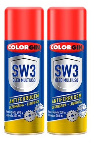 Kit 2 Unid Spray Sw3 Óleo Multiuso Lubrificante Desingripant em Oferta na Shopee