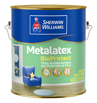 Tinta Metalatex Bioprotect Antibacteriana Semi Acetinad 3,2l em Oferta na Shopee