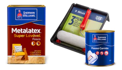 Kit Tinta Acrílica Branca Fosca Lavável Metalatex + Brindes