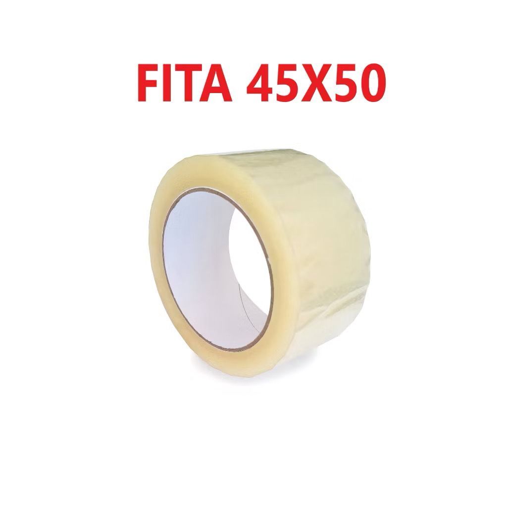 Fita Adesiva Transparente 45mmx50m Cola Forte Multiuso