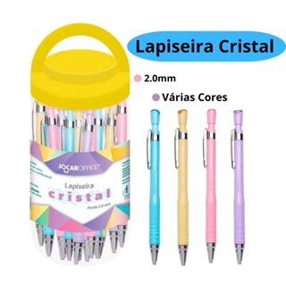 Kit Lapiseira Cristal 2.0 + 1 Tubo de Grafite 2.0 Com 8 Unidades em Oferta na Shopee