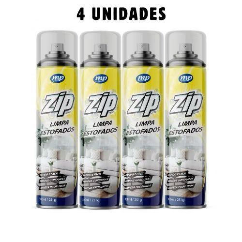 Espuma Spray Zip Clean 300ml Limpa a Seco Sofá, Estofado, Banco de Carro Limpeza Profunda