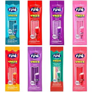 Kit Com 60 Un Balas Fini Tubes Sabores Variados Balas de Gelatinas Tubes Cítricas Azedinhas 15g em Oferta na Shopee