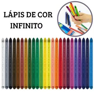 Lápis de Cor 12 E 24 Cores Infinity Color Peps Triangular Infinito Maped em Oferta na Shopee