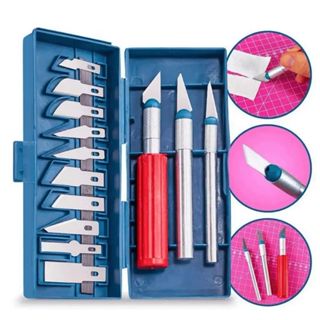 Kit Estilete de Precisão 13 Peças ou Kit Estilete Multiuso com 3 Peças Lanmax em Oferta na Shopee