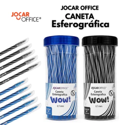 Kit Caneta Esferográfica Wow Fun 0.7 Preta+Azul Jocar Office - Leo&Leo
