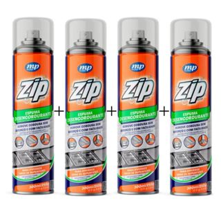 Kit 1 a 4 Unidades Espuma Desengordurante Spray Zip Clean Limpeza Pesada 300ml em Oferta na Shopee